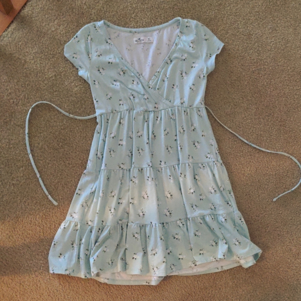 Hollister XS light blueish green dress